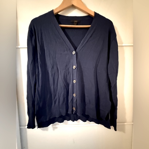 Preloved see Thru/ Sheer J. Crew Fine Cardigan Sweater Size S - Picture 1 of 11